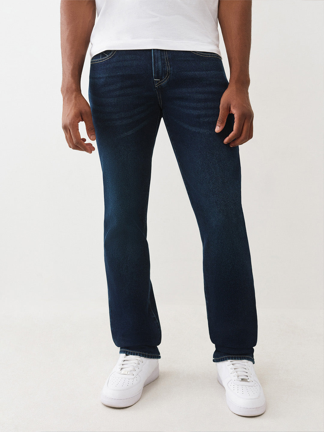 TRUE RELIGION Men Blue RICKY SN Straight Fit Jeans