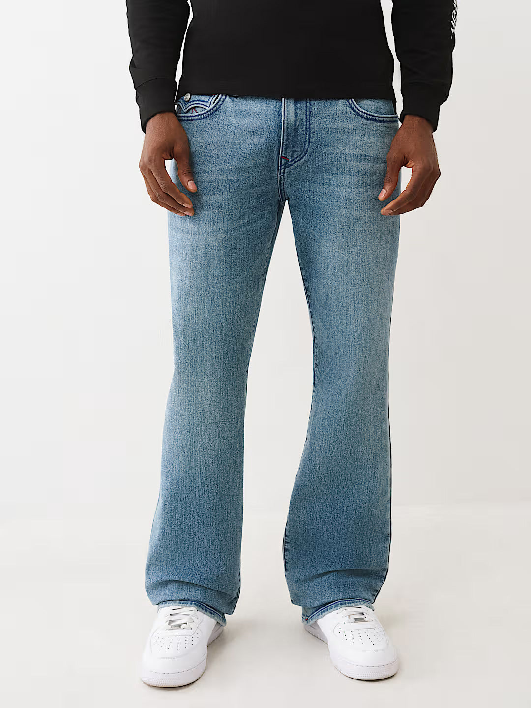 TRUE RELIGION Men Blue Billy SN Straight Fit Jeans