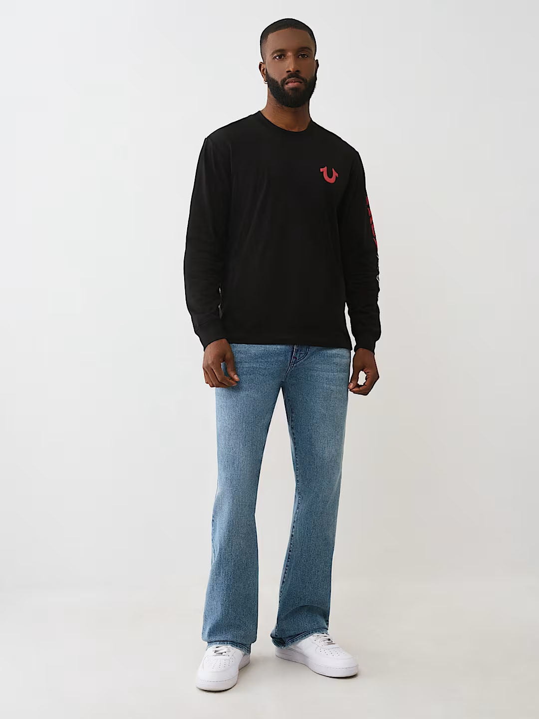 TRUE RELIGION Men Blue Billy SN Straight Fit Jeans