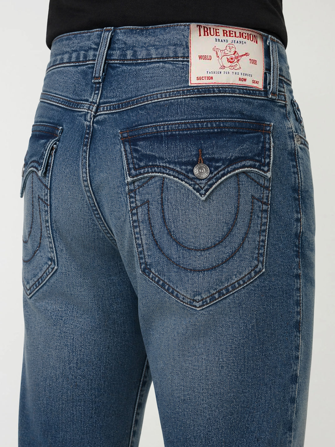 True Religion Men Blue Solid Slim Fit SN Geno Jeans