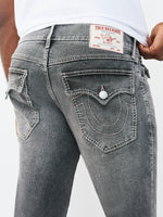 True Religion Men Grey Solid Slim Fit Stretchable Big T Geno Jeans