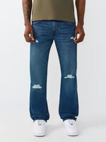 True Religion Blue Solid Straight Fit Stretchable SN Ricky Jeans
