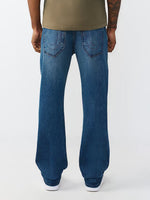 True Religion Blue Solid Straight Fit Stretchable SN Ricky Jeans