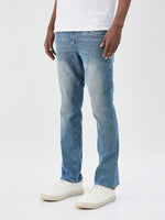 True Religion Men Blue Solid Straight Fit SN Ricky Jeans
