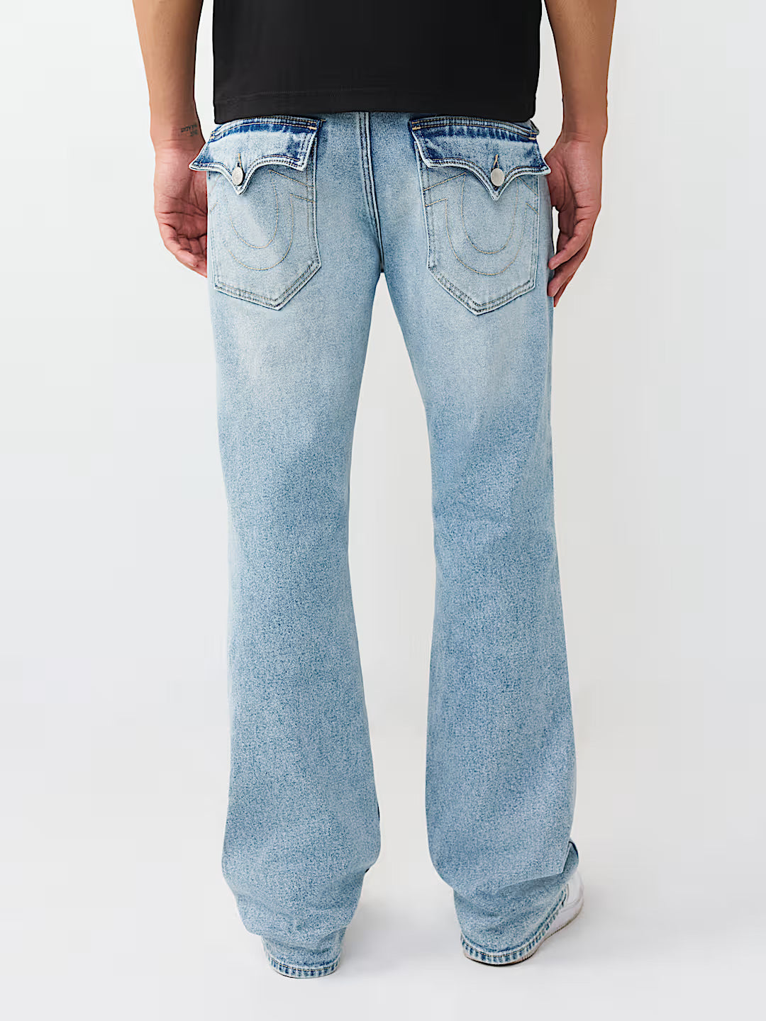 True Religion Blue Solid Bootcut Stretchable SN Billy Jeans