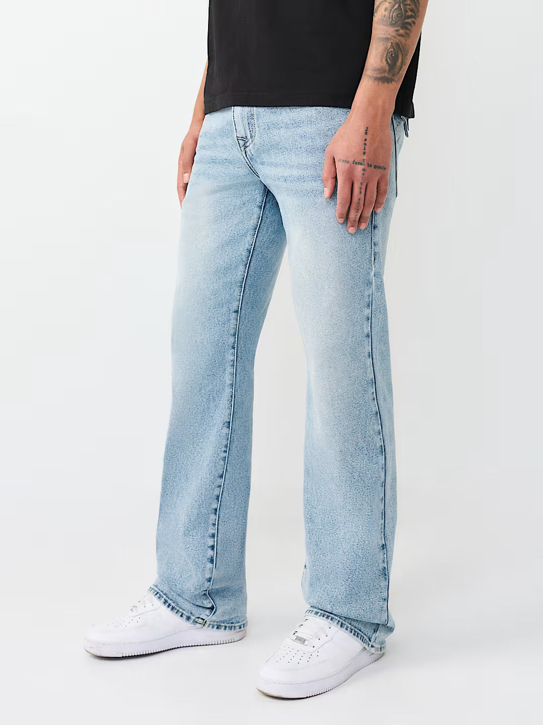 True Religion Blue Solid Bootcut Stretchable SN Billy Jeans
