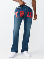 True Religion Men Blue Solid Bootcut Stretchable SN Billy Jeans