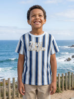 True Religion Boys Multi Striped Regular Fit Pure Cotton T-Shirt
