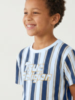 True Religion Boys Multi Striped Regular Fit Pure Cotton T-Shirt