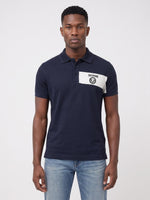 True Religion Men Navy Solid Regular Fit Polo T-Shirt