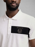 True Religion Men Cream Colorblock Regular Fit Polo T-Shirt