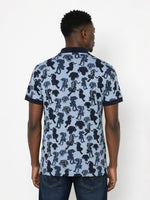 True Religion Men Blue Printed Regular Fit Polo T-Shirt
