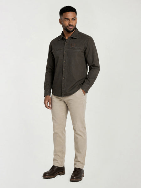 True Religion Men Green Solid Regular Fit Shirt