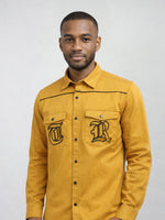 True Religion Men Mustard Solid Regular Fit Shirt