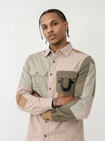 True Religion Men Beige Solid Regular Fit Shirt