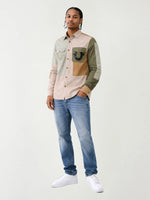 True Religion Men Beige Solid Regular Fit Shirt