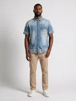 True Religion Men Blue Embroidered Regular Fit Shirt
