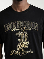 True Religion Men Black Printed Regular Fit T-Shirt