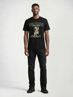 True Religion Men Black Printed Regular Fit T-Shirt