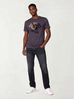 True Religion Men Grey Printed Regular Fit T-Shirt