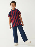 True Religion Boys Multi Striped Regular Fit Pure Cotton Polo T-Shirt