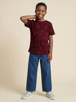 True Religion Boys Red Printed Regular Fit Pure Cotton T-Shirt