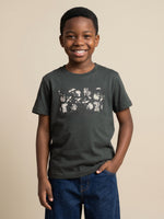 True Religion Boys Green Printed Regular Fit Pure Cotton T-Shirt