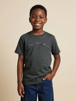 True Religion Boys Green Solid Regular Fit Pure Cotton T-Shirt