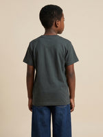 True Religion Boys Green Solid Regular Fit Pure Cotton T-Shirt
