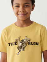 True Religion Boys Yellow Solid Regular Fit T-Shirt