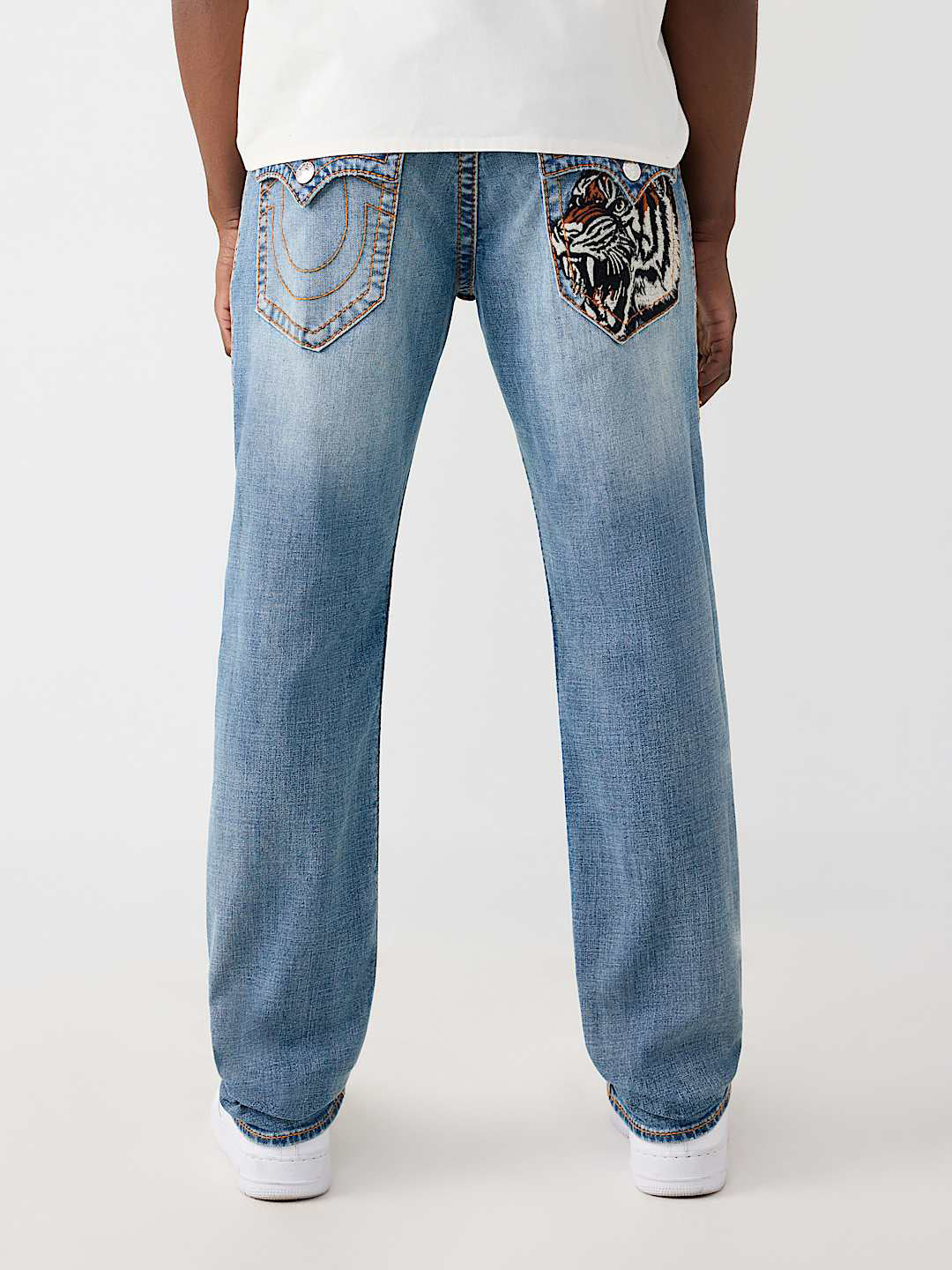 True Religion Blue Straight Fit Ricky Big T Stretchable Jeans