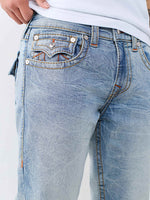 True Religion Blue Straight Fit Ricky Big T Stretchable Jeans