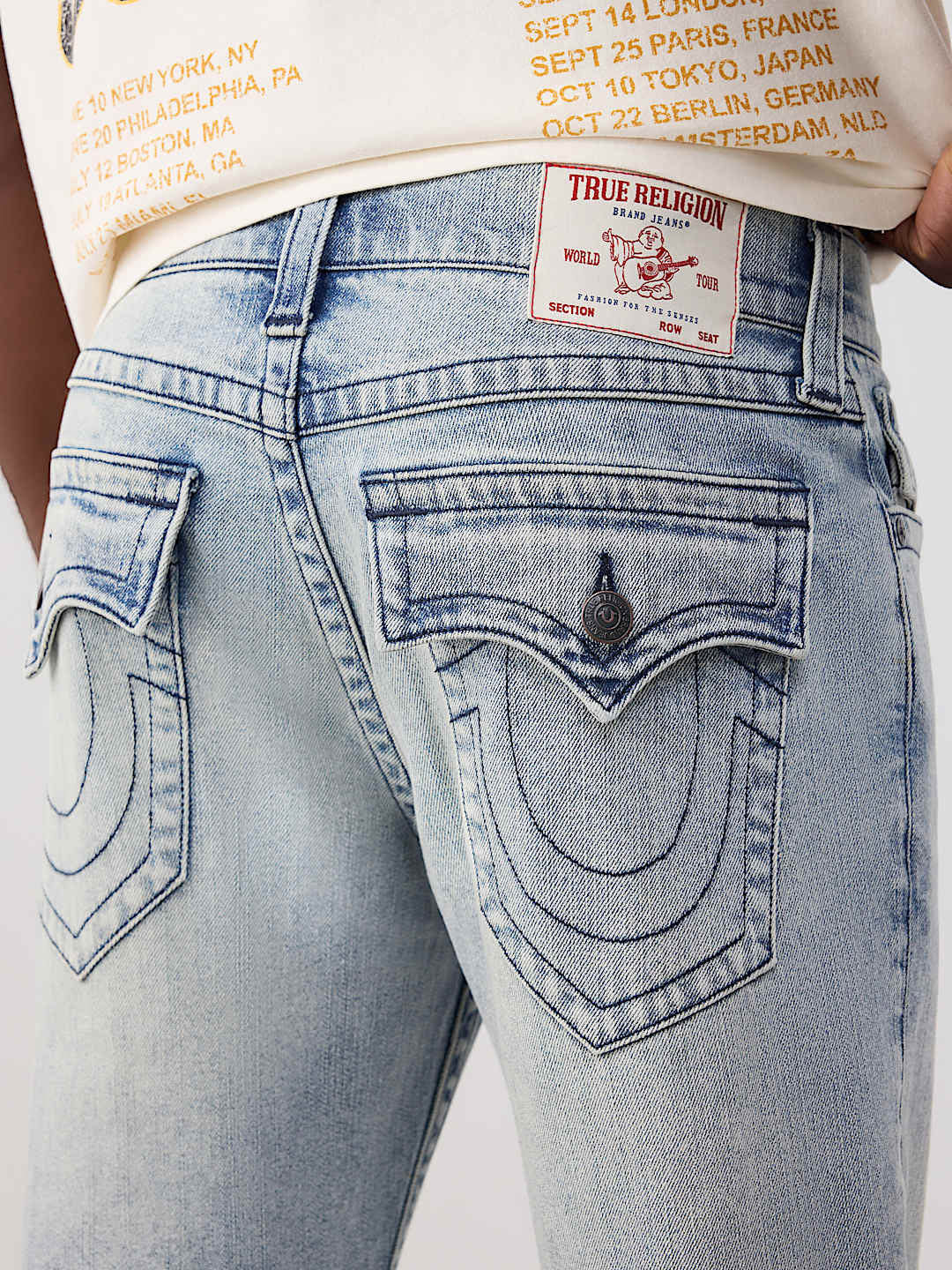 True Religion Blue SN Billy Bootcut Solid Stretchable Jeans