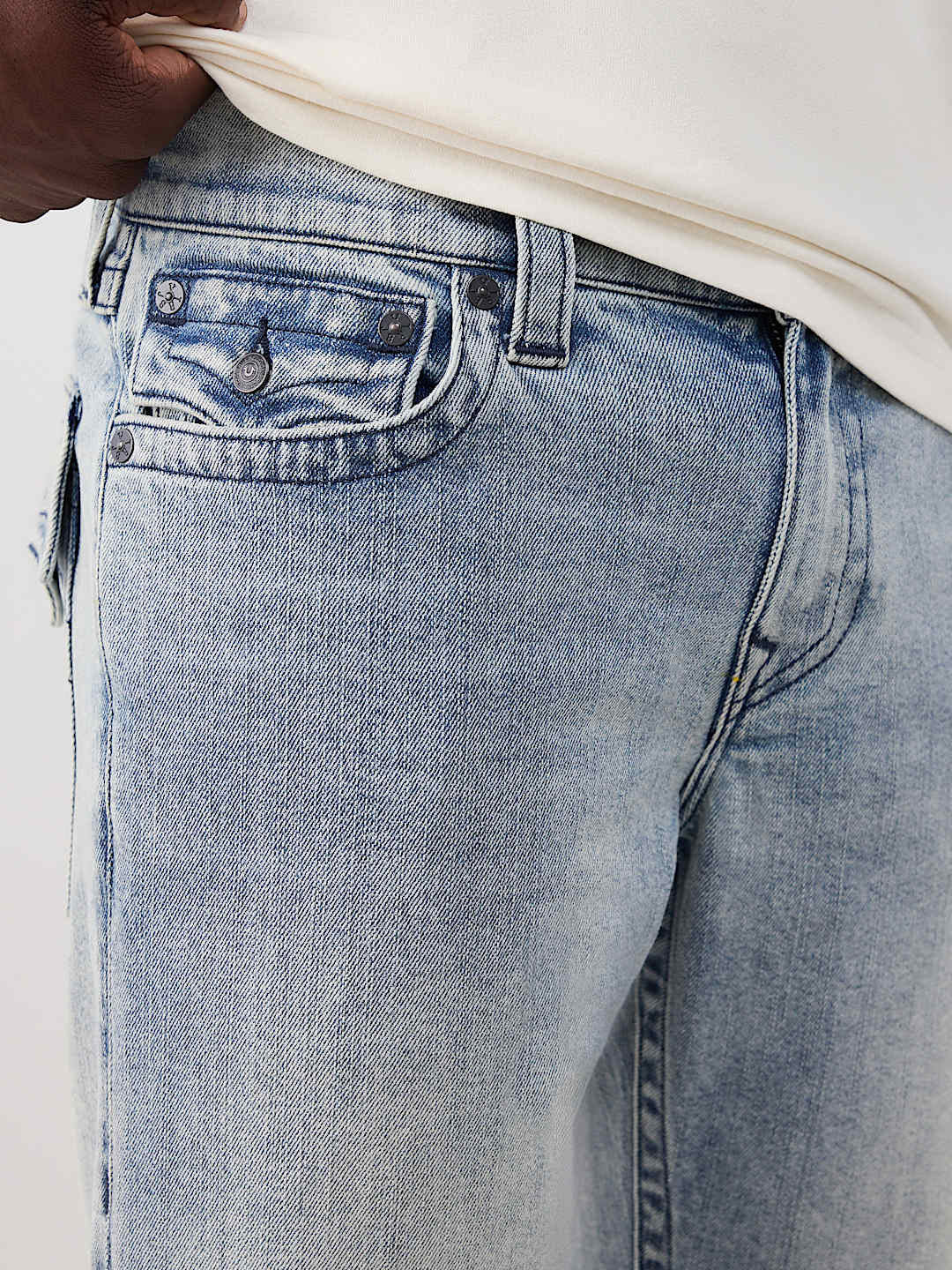 True Religion Blue SN Billy Bootcut Solid Stretchable Jeans