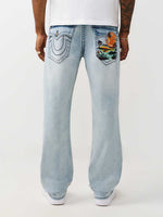 True Religion Blue Straight Fit Ricky Big T Stretchable Jeans