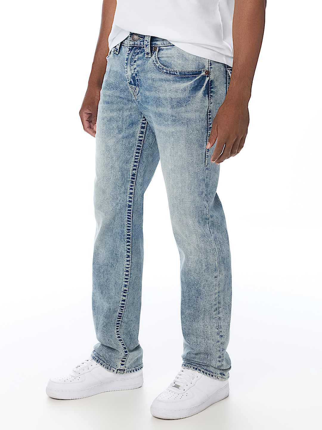 True Religion Blue Straight Fit Ricky Big T Stretchable Jeans