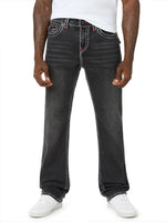 True Religion Black Ricky Super T Stretchable Straight Fit Jeans