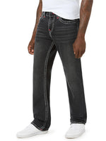 True Religion Black Ricky Super T Stretchable Straight Fit Jeans