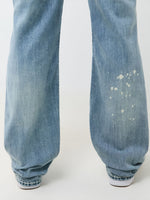 True Religion Men Blue Billy Super T Solid Bootcut Jeans