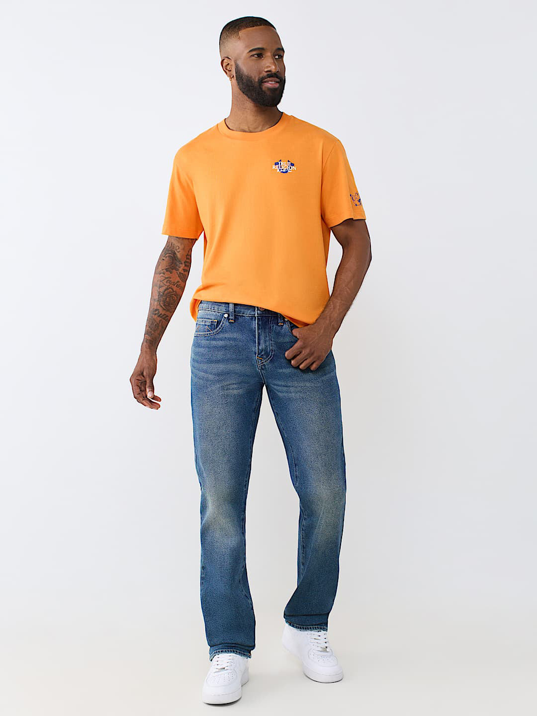 True Religion Blue Straight Fit Ricky SN Stretchable Jeans