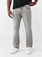 True Religion Grey Straight Fit Ricky SN Stretchable Jeans