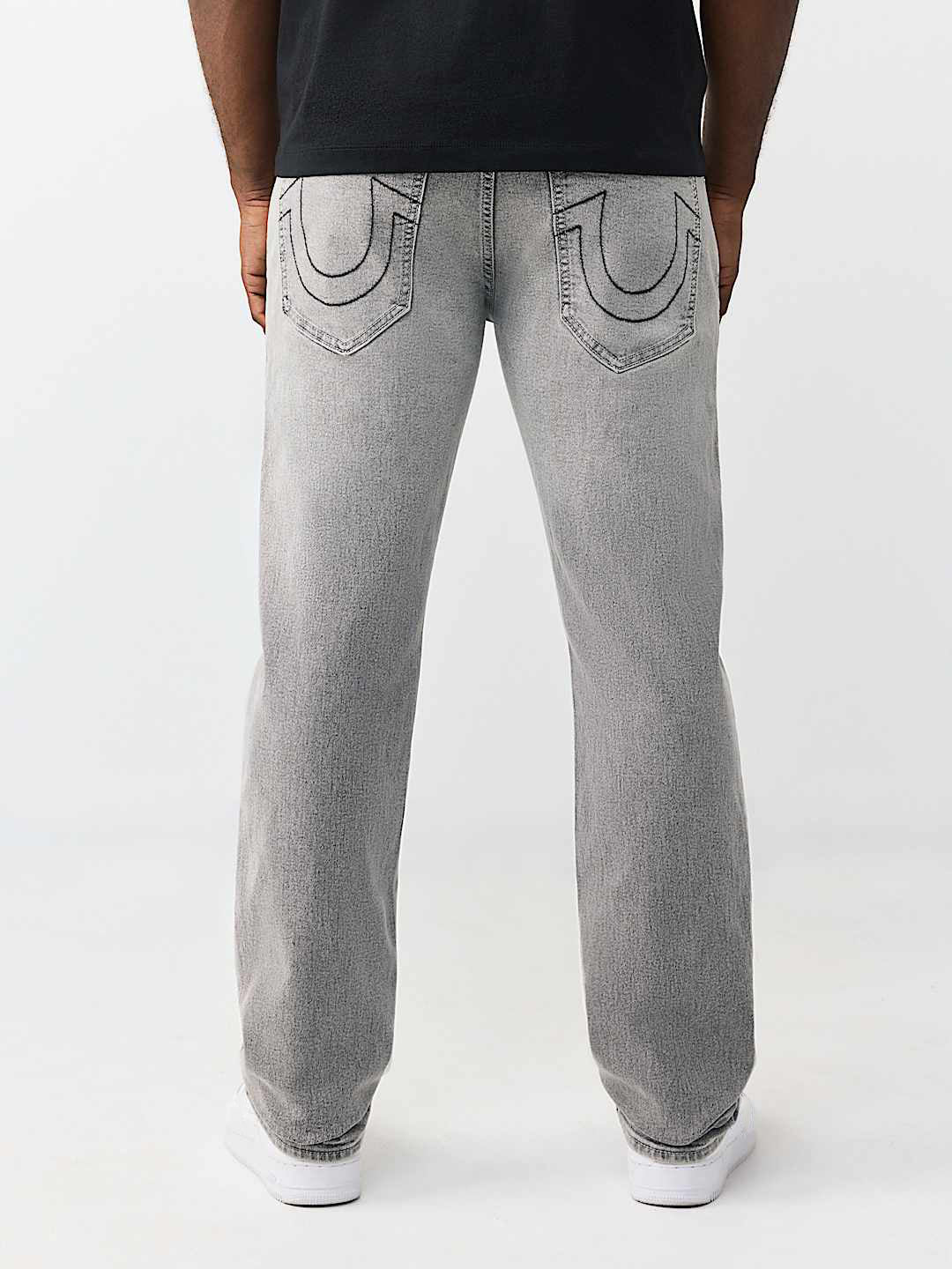 True Religion Grey Straight Fit Ricky SN Stretchable Jeans