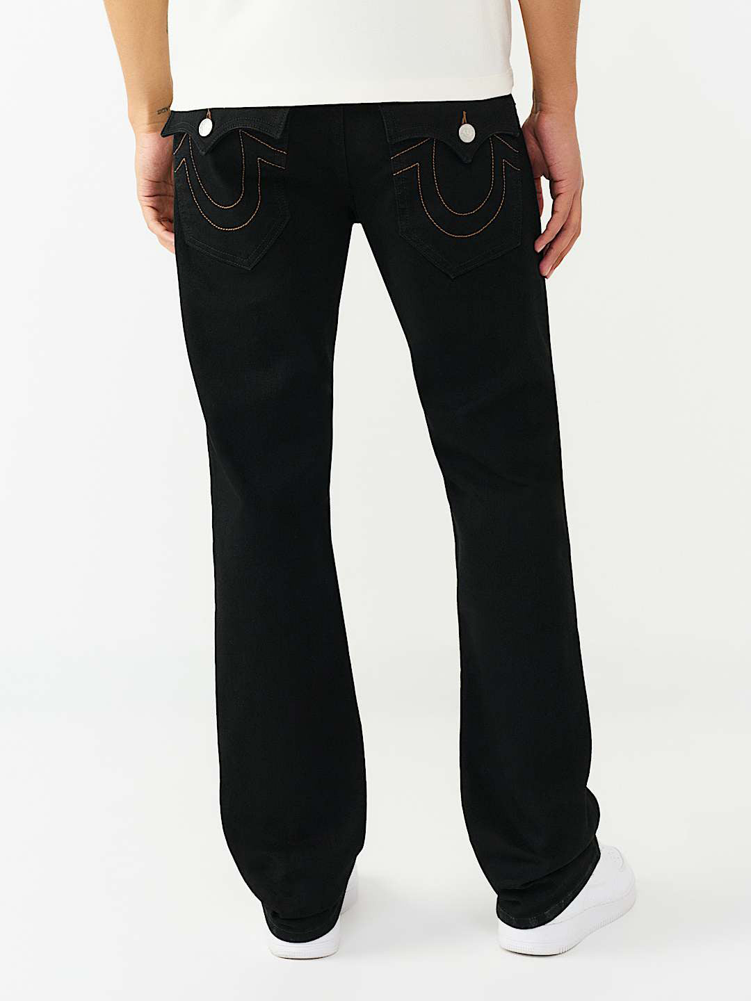 True Religion Black Straight Fit Ricky SN Stretchable Jeans