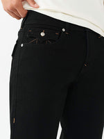 True Religion Black Straight Fit Ricky SN Stretchable Jeans