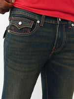 True Religion Blue Straight Fit Ricky Big T Stretchable Jeans