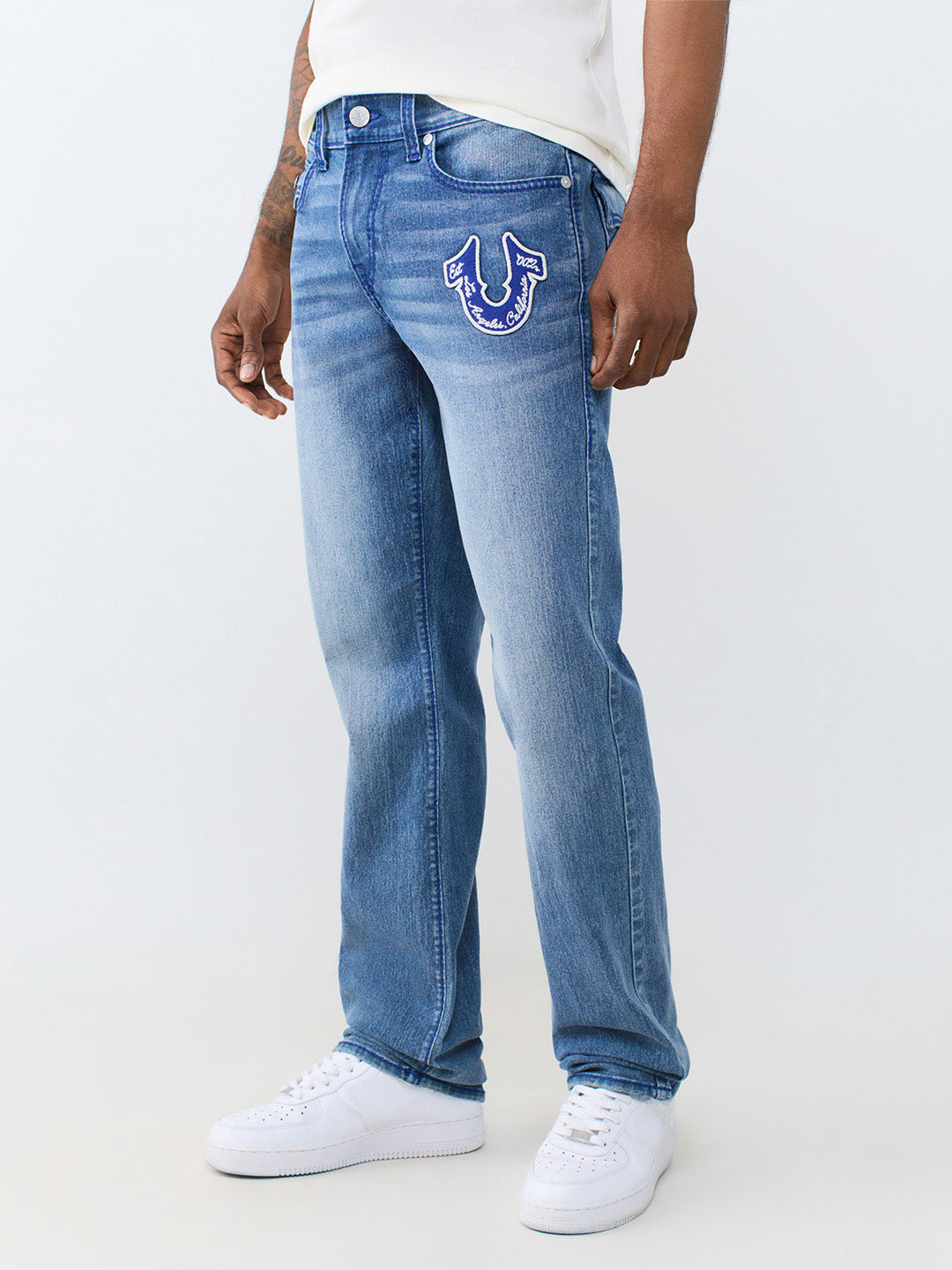 True Religion Blue Straight Fit Ricky Big T Stretchable Jeans