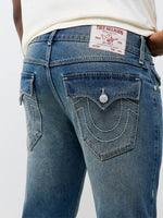 True Religion Blue Slim Fit Rocco Big T Stretchable Jeans