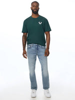 True Religion Men Geno SN Light Blue Solid Slim Fit Jeans