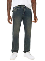 True Religion Men Geno SN Blue Solid Slim Fit Jeans