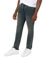 True Religion Men Geno SN Blue Solid Slim Fit Jeans
